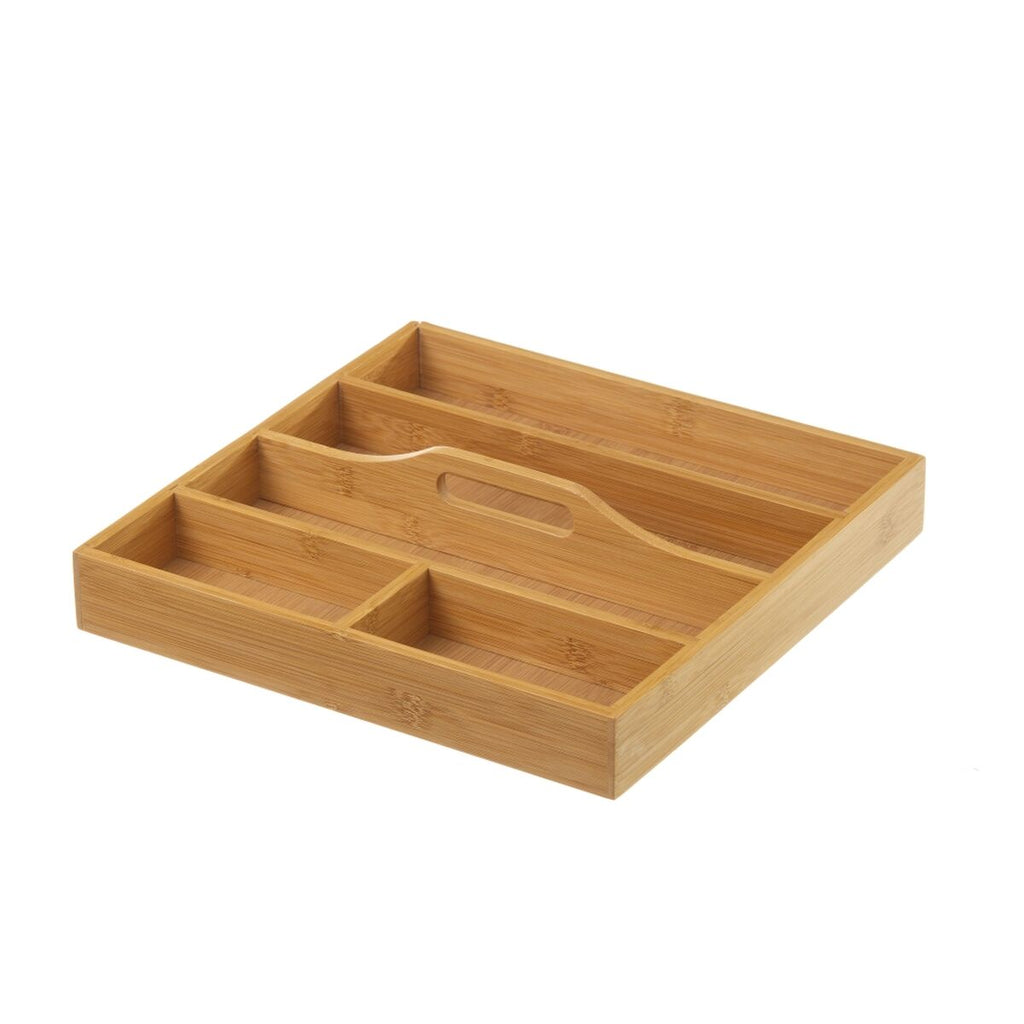 Natural Bamboo Cutlery Organizer