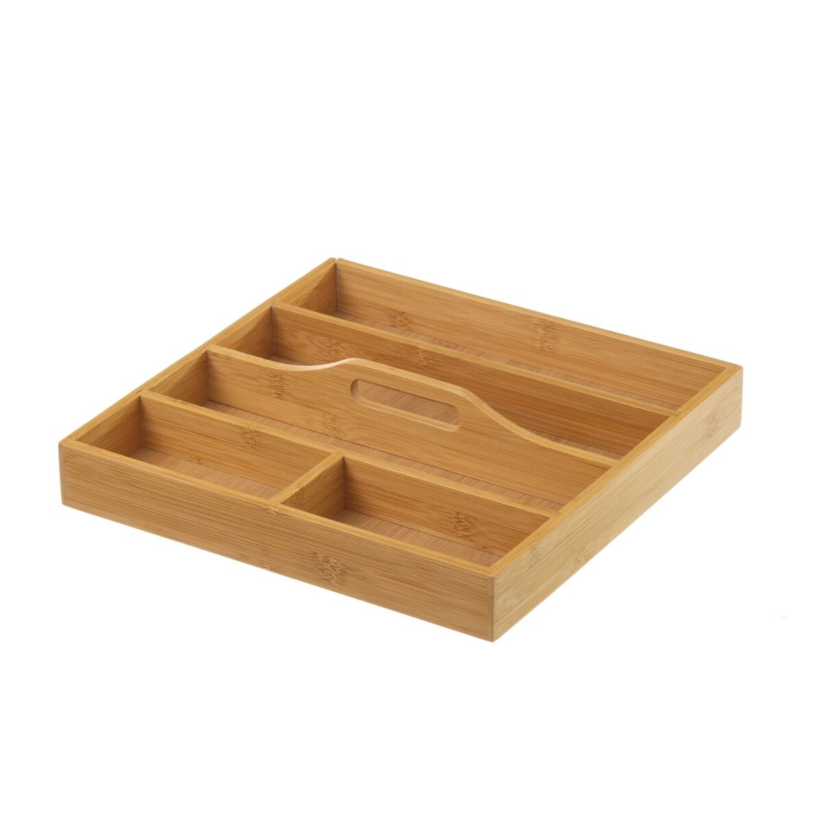 Natural Bamboo Cutlery Organizer