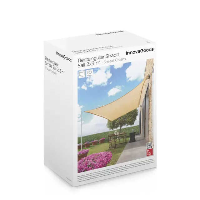 Rectangular Garden Shade Sail 2x3 m – Shazail by InnovaGoods